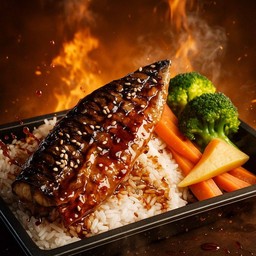 ข้าวหน้าปลาชาบะย่าง