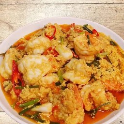 กุ้งผัดผงกะหรี่