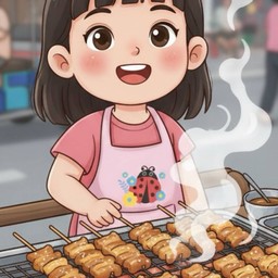 น้องนับพันหมูปิ้ง ไก่ย่าง