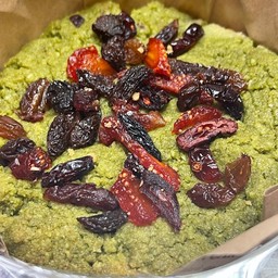 ซอฟต์คุกกี้มัตจะผงอัลมอนด์ผลไม้อบแห้ง(แบบคีโต)