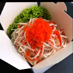 หมี่คลุกปูอัดไข่กุ้ง