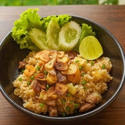 ข้าวผัดมันเนื้อ (Beef Fat Fried Rice)