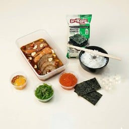 กุ้ง+มอนดอง+ยำสาหร่าย+ไข่กุ้ง+ไข่ดอง+สาหร่ายมาชิตะ