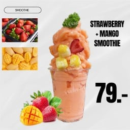 สตรอเบอร์รี่+มะม่วง สมูทตี้
