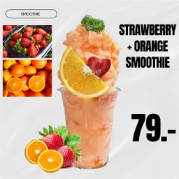 สตรอเบอร์รี่+ส้ม สมูทตี้
