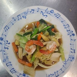 ผัดผักรวมมิตรกุ้ง(ใหญ่)