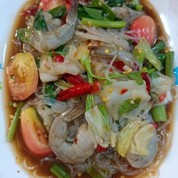 ตำเส้นเล็กกุ้งสด