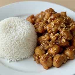 ข้าวไก่ทอดกระเทียม