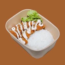 ข้าวไก่ทอดซอสซาวด์ครีม