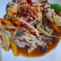 ตำปูม้า1น่องไก่ย่าง1ข้าวเหนียว2