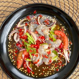 ยำเหลา กุ้งสด
