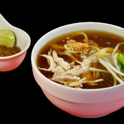 ဝက်သားကော်ရည် ราดหน้าหมี-หมู PORK STARCHY GRAVY NOODLE