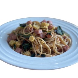 สปาเกตตี้ เบคอนผัด ขี้เมา