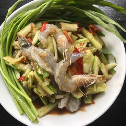 ตำแตงปลาร้ากุ้งสด