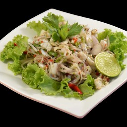 ကင်မွန်သုပ် ยำปลาหมึก SPICY SQUID SALAD
