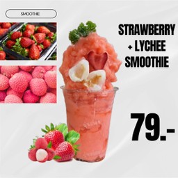 สตรอเบอร์รี่+ลิ้นจี่ สมูทตี้