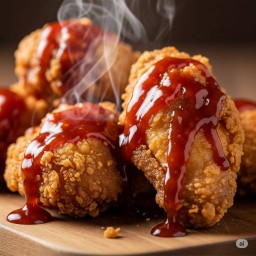ไก่ซอสเกาหลี ปีกกลางไก่ 12 ชิ้น ( ปีกจิ๋ว )