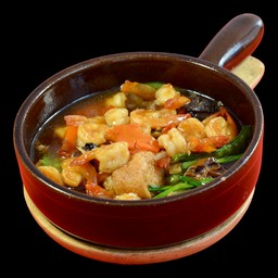 ပုဇွန်မြေအိုး กุ้งผัดหม้อดิน CLAY POT with PRAWN