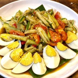 ตำแตงปลาร้าไข่ต้ม