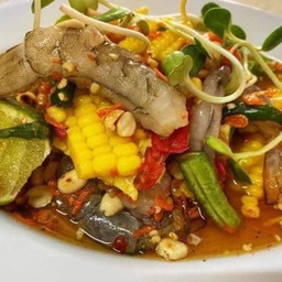 ตำข้าวโพดกุ้งสด