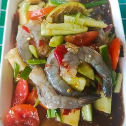 ตำแตงกุ้งสด