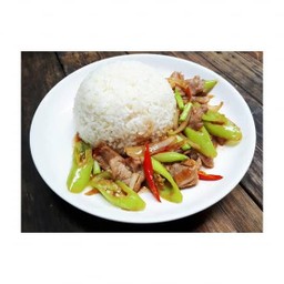 ข้าวราดผัดพริกสด