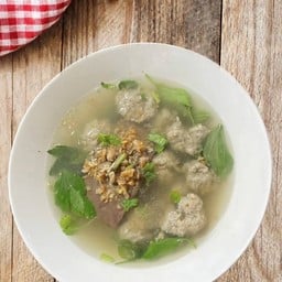 ต้มเลือดหมูสับล้วน(หมูสับ+เลือด)