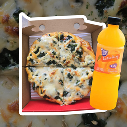 ผักโขมชีส+น้ำส้ม