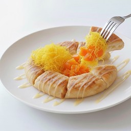 O6 โรตีฝอยทอง+ไข่แดงเค็ม