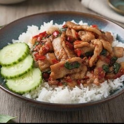 ข้าวกะเพราหมู3ชั้น