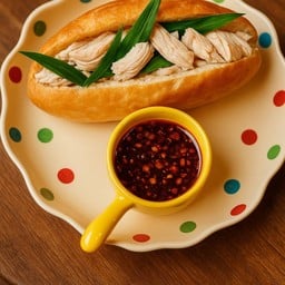 Bánh Mì Gà Xé Sốt Ớt | บั๋นหมี่ไก่ฉีก Bigsize