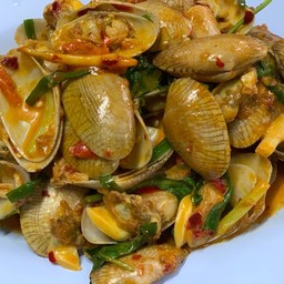 หอยลายผัดพริกเผา