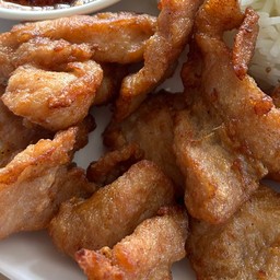 หมูทอด (กับข้าว)