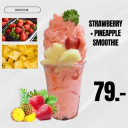 สตรอเบอร์รี่+สับปะรด สมูทตี้