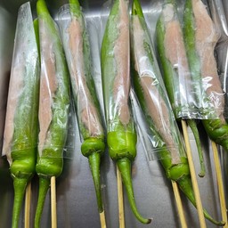 หม่าล่าพริกหนุ่มสอดไส้หมูเด้ง