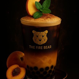 **เมนูใหม่**กาแฟพีชเอสเพรสโซ่ไข่มุกลาวาเสิร์ฟพร้อมชีสครีมโรยด้วยชีสเค้กเฟลคแก้วหมี L 22oz