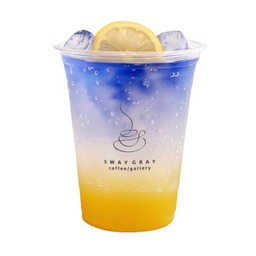 Butterfly Pea Honey Lemon Soda.