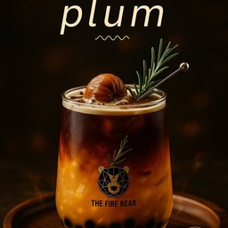 **เมนูใหม่**กาแฟบ๊วยน้ำผึ้งเอสเพรสโซ่ไข่มุกลาวาเสิร์ฟพร้อมชีสครีมโรยด้วยชีสเค้กเฟลค แก้วหมี L 22oz