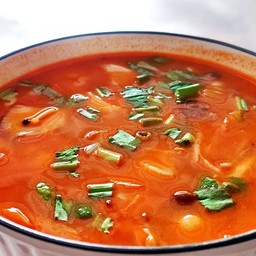 ต้มยำเห็ดรวม น้ำข้น มังสวิรัติ