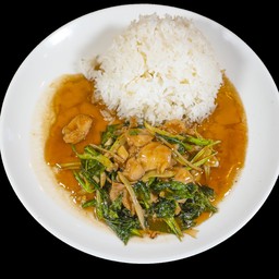 ကြက်ကိုက်လန်ထမင်း ข้าว-คะน้าผัดไก่ CHICKEN
KALI RICE