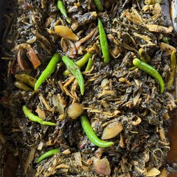 ချဥ်ပေါင်ရွက်ကြော်  STIR-FRIED ROSELLE LEAVES