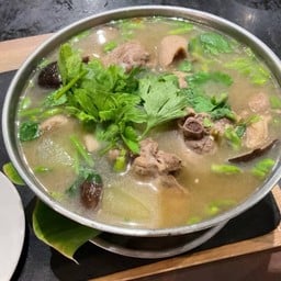 ต้มเป็ดมะนาวดองพริกสด