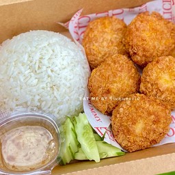 ข้าวทอดมันกุ้ง 5 ชิ้น