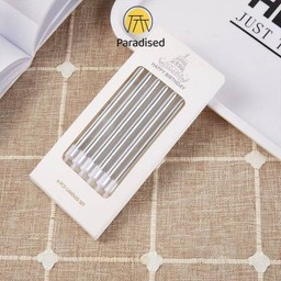 เทียนมินิมอลสีเงิน (ราคาต่อ 1 แท่ง)