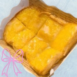 ขนมปังปิ้ง เนย นม นำ้ตาล ชุด2แผ่น