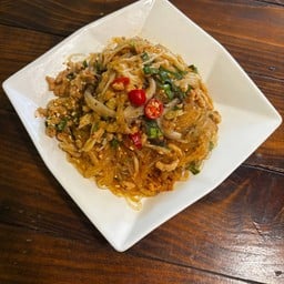 ลาบวุ้นเส้นหมูสับใส่เห็ด