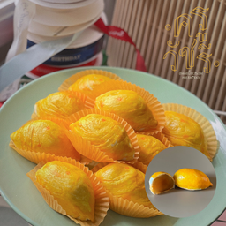 กล่อง3ชิ้น ขนมเปี๊ยะทุเรียนหมอนทองล้วน(ไม่ใส่ไข่เค็ม)