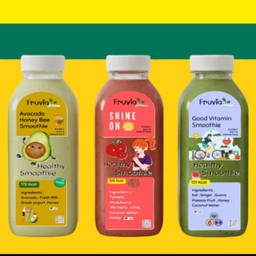น้ำผักผลไม้ปั่น สมูทตี้ มีกากใย Fruvia bloom โคราช