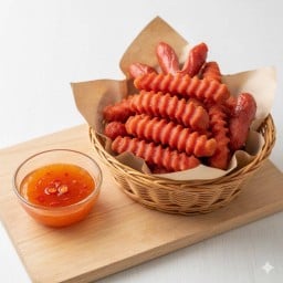 Sn21ไส้กรอกแดงเฟรนช์ฟรายส์ ၊ ဆိုက်ကော့ဒန်ကြော်