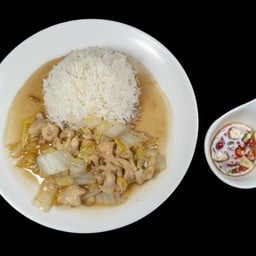 ပင်လယ်စာမုန်ညှင်းဖြူထမင်း SEAFOOD MUSTARD RICE